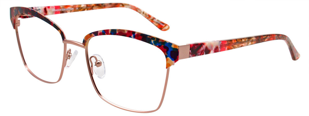 Multicolor Tortoise & Matt Light Pink