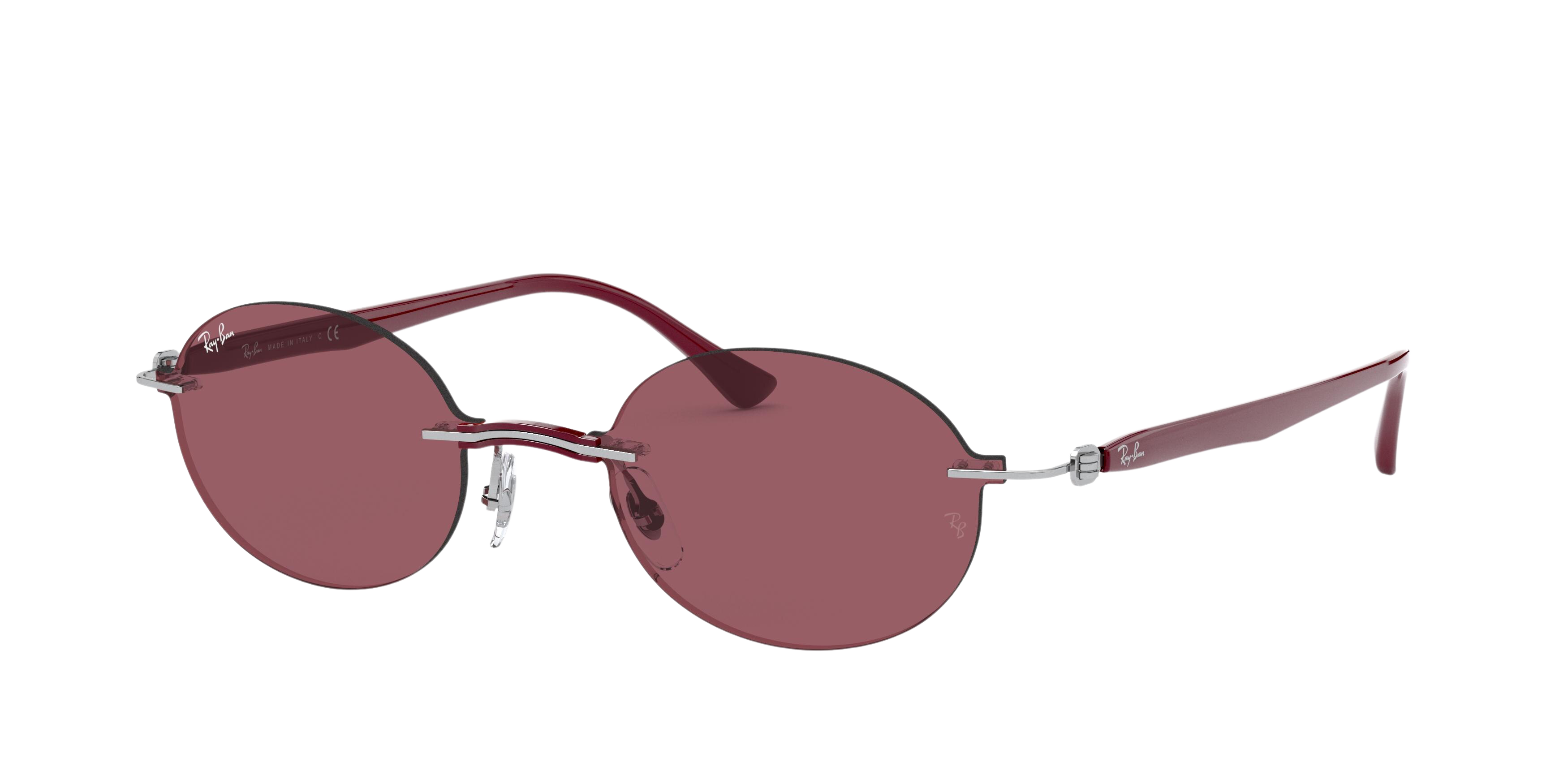 Ray-Ban RB8060 round sunglasses in Silver