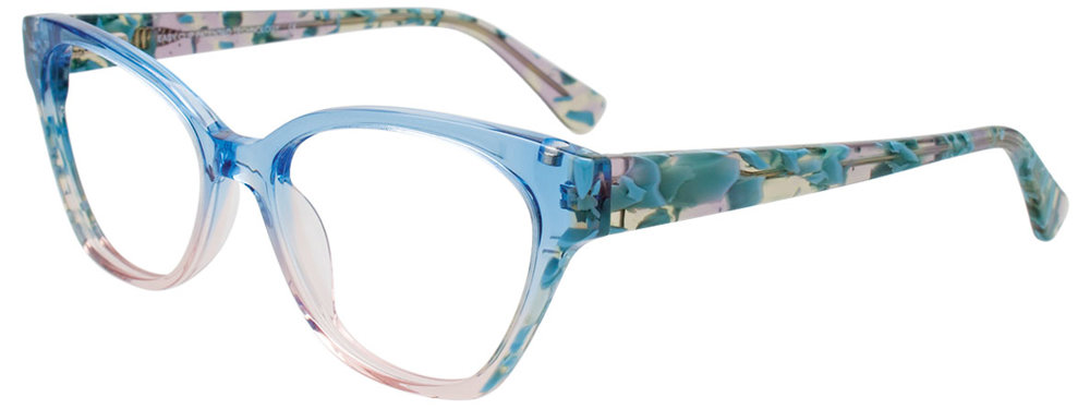 Transp Blue To Lt Pink Gradient / Marble Blue