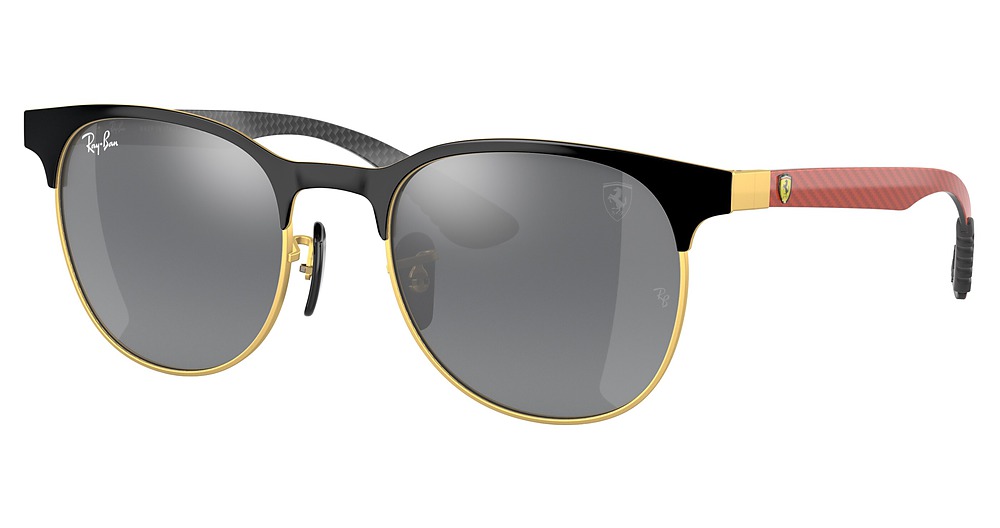 Ray-Ban RB8327M round sunglasses in Black on Matte Arista