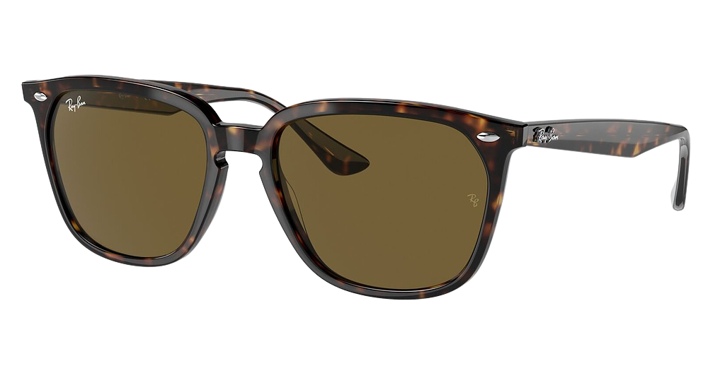 Ray-Ban RB4362F round sunglasses in Havana/Dark Brown