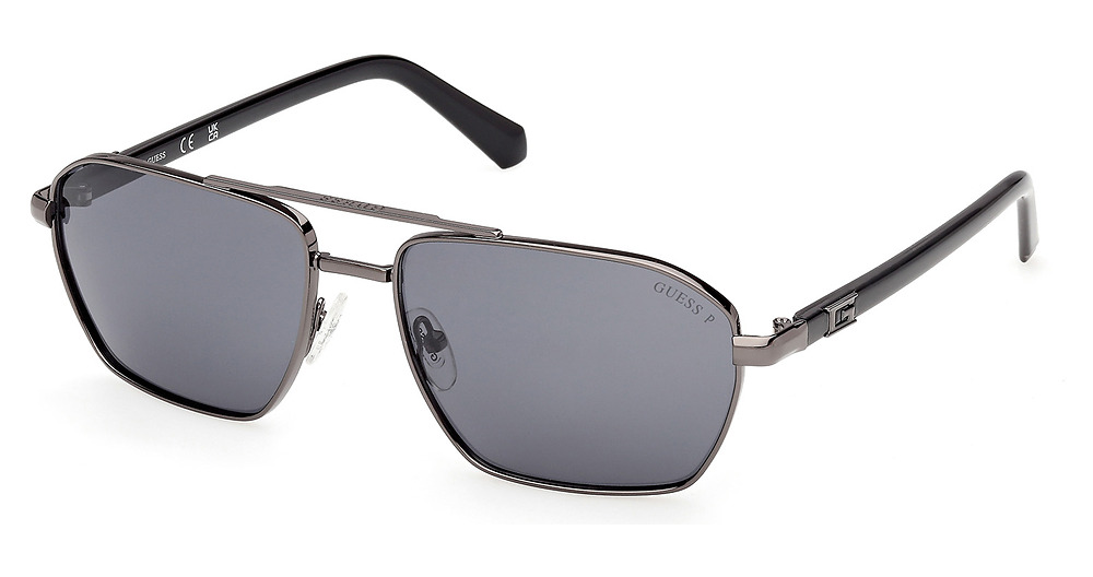 shiny gunmetal / smoke polarized