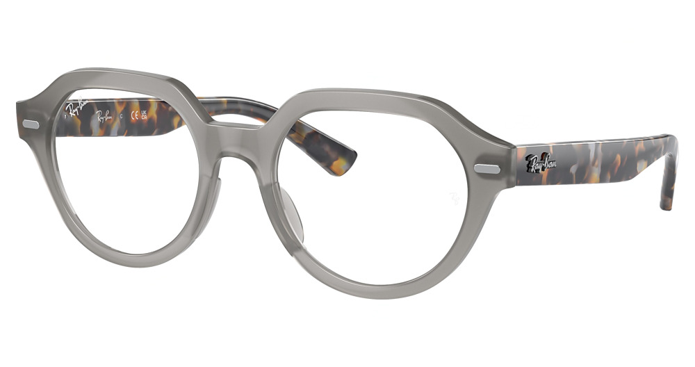Ray-Ban RX7214F GINA round eyeglasses in Opal Grey