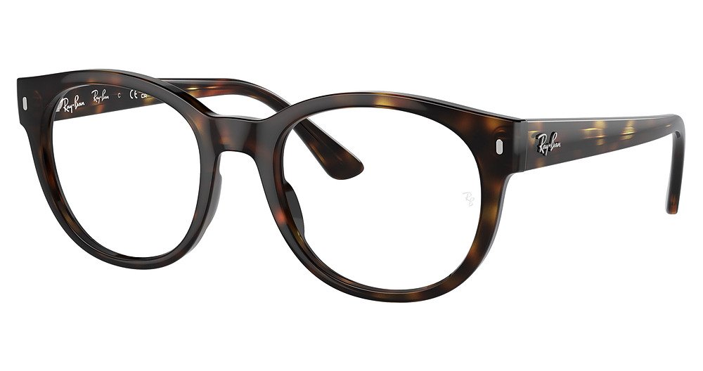 Ray-Ban RX7227 round eyeglasses in Havana