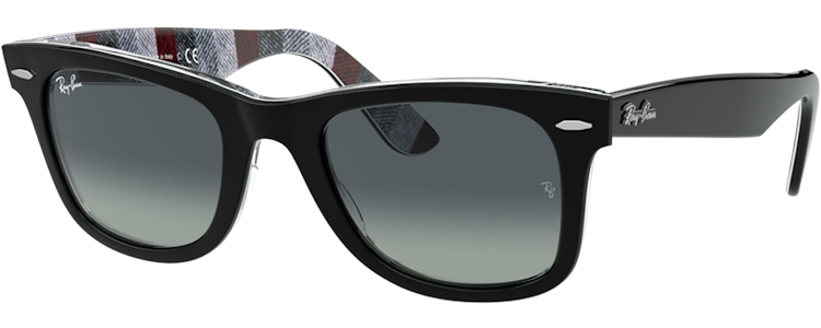 BLACK ON CHEVRON GREY/BU / LIGHT GREY GRADIENT BLUE