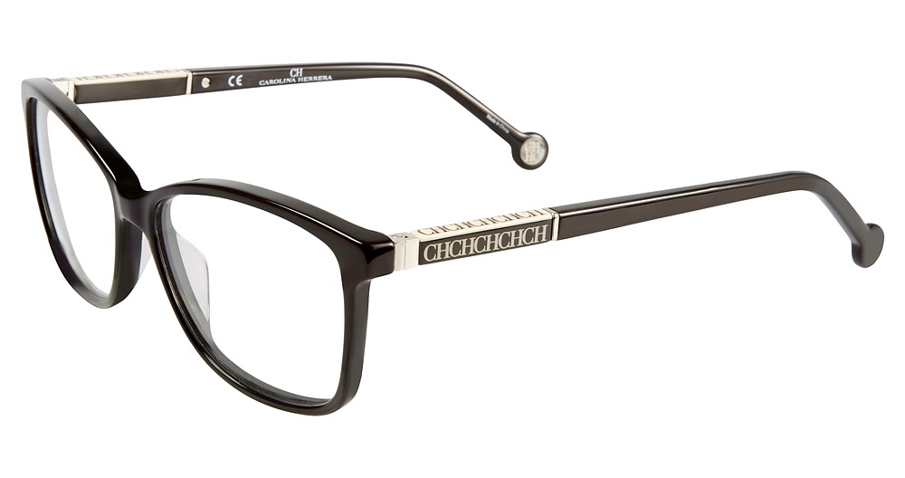 Carolina Herrera VHE672K square eyeglasses in Shiny Black 700 Y