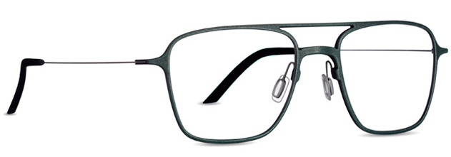 Army Green - Silver Brushed Temple