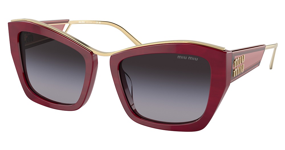 Miu Miu MU 02YS cateye sunglasses in Bordeaux/Grey Gradient
