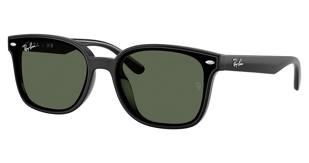 Ray-Ban RB4461D square sunglasses in Black/Dark Green