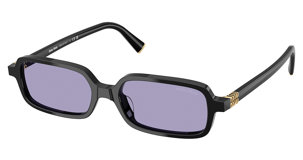 Miu Miu MU 11ZS rectangle sunglasses in Black/Violet