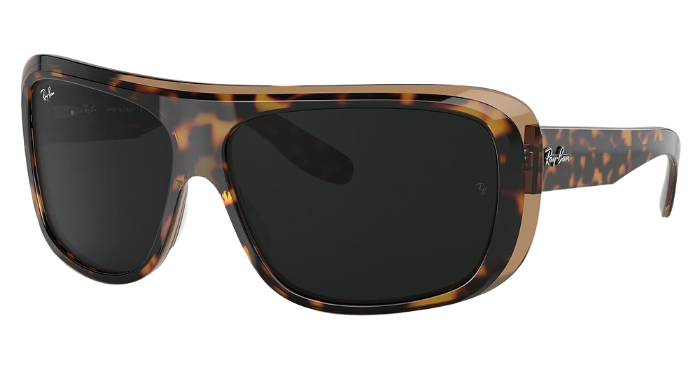 Ray-Ban RB2196 square sunglasses in Havana on Transparent Brown/Dark Grey