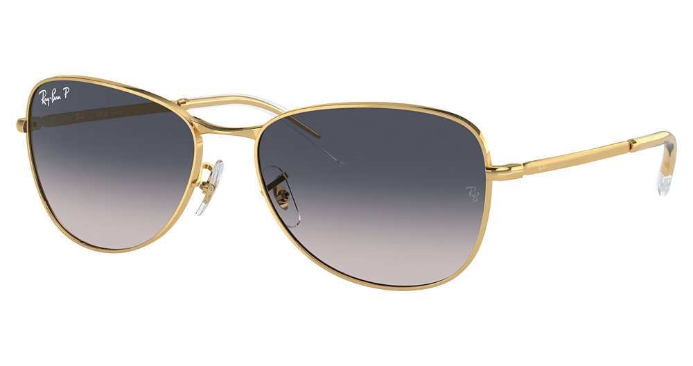Ray-Ban RB3733 aviator sunglasses in Arista/Blue Gradient Polarized