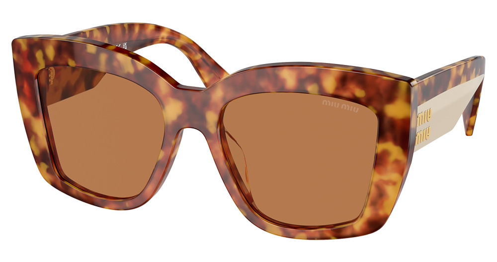 Miu Miu MU 04WS cateye sunglasses in Havana Light/Brown