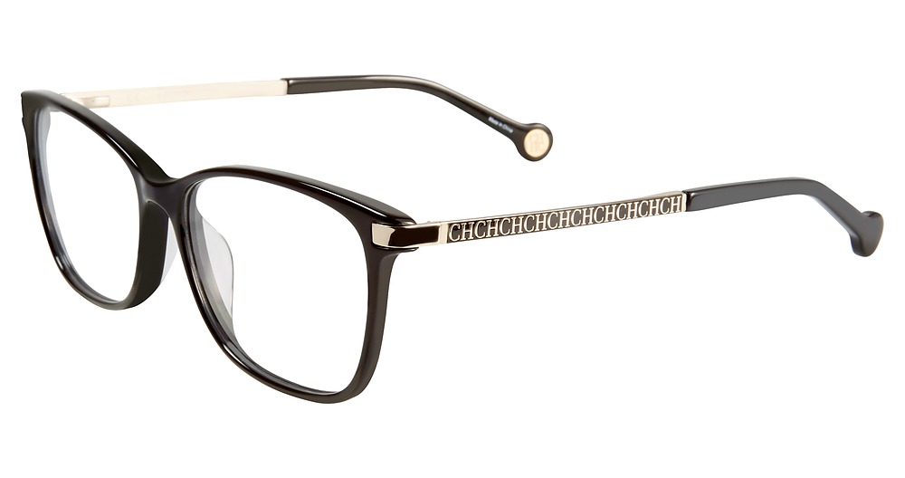 Carolina Herrera VHE714K round eyeglasses in Shiny Black 700