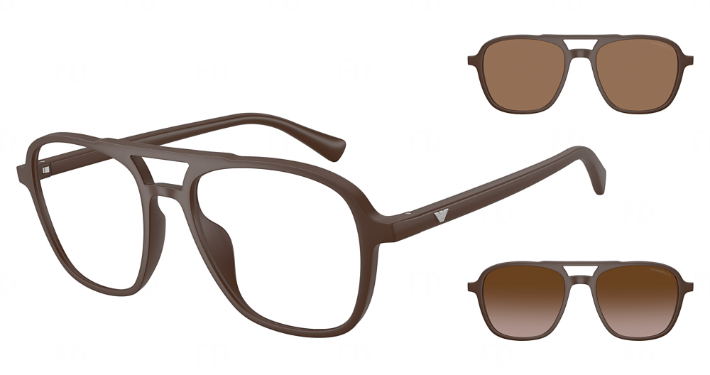 MATTE REDDISH BROWN / CLEAR