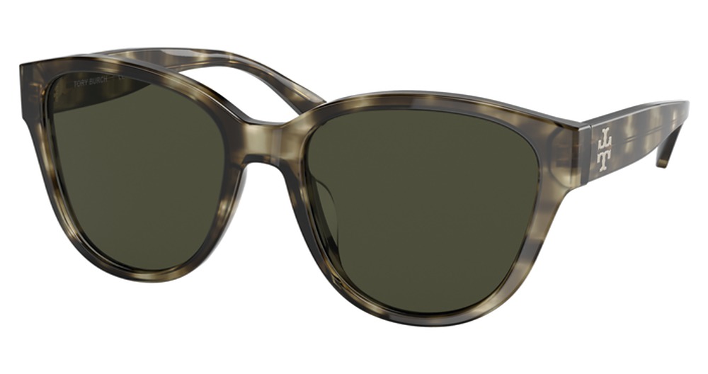 STRIPED OLIVE TORTOISE / SOLID DARK GREEN