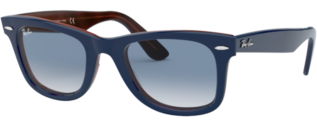 BLUE ON RED HAVANA / CLEAR GRADIENT BLUE