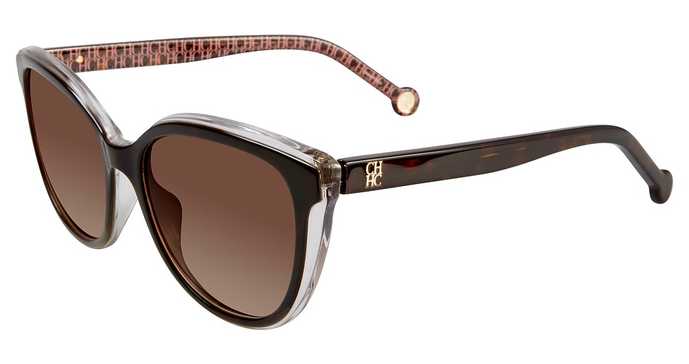 Carolina Herrera SHE694 cateye sunglasses in Havana Crystal 09 W2