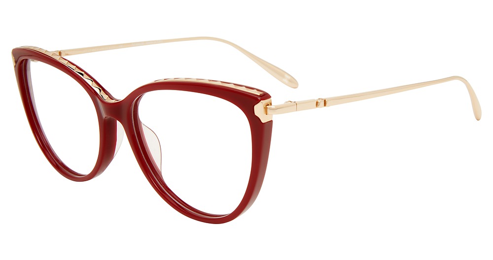 Carolina Herrera VHN068M cateye eyeglasses in Red 09 Fh