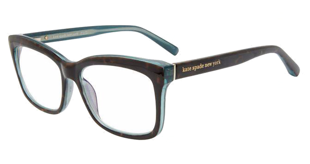 Kate Spade DOLLIE rectangle eyeglasses in Havana Blue H