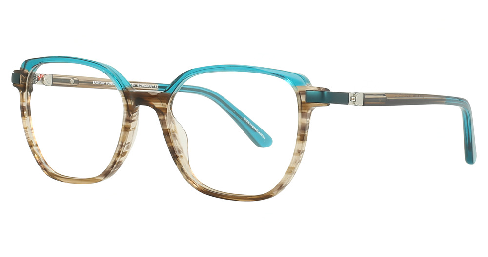 Transparent Marble Brown & Transparent Turquoise