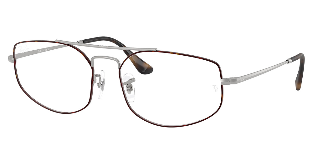 Ray-Ban RX6545 EXPLORER 5 aviator eyeglasses in Matte Havana on Matte Si