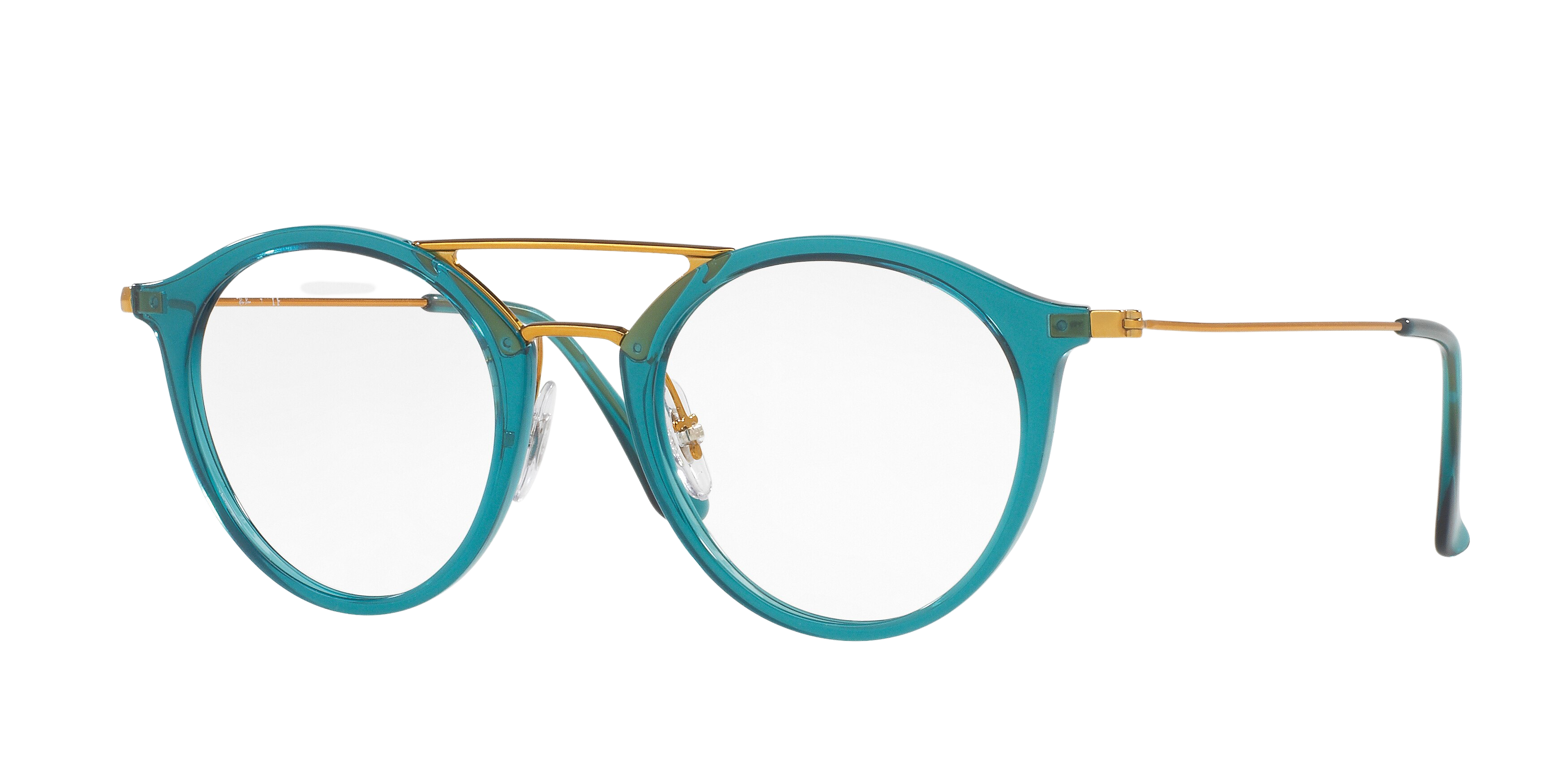 Ray-Ban RX7097 round eyeglasses in Torquoise