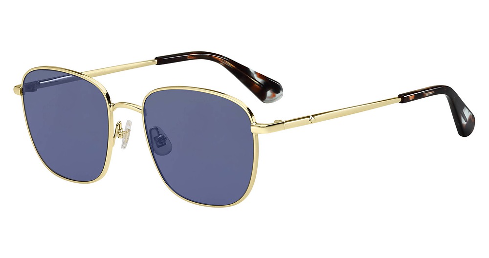 Kate Spade Kiyah/S rectangle sunglasses in Gold Havn/Blue Avio