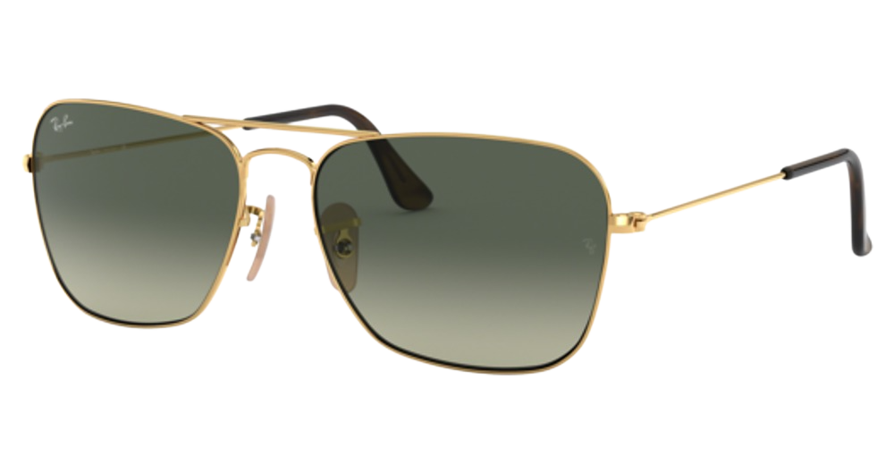 Ray-Ban RB3136 CARAVAN aviator sunglasses in Arista/Light Grey Gradient Dark Grey