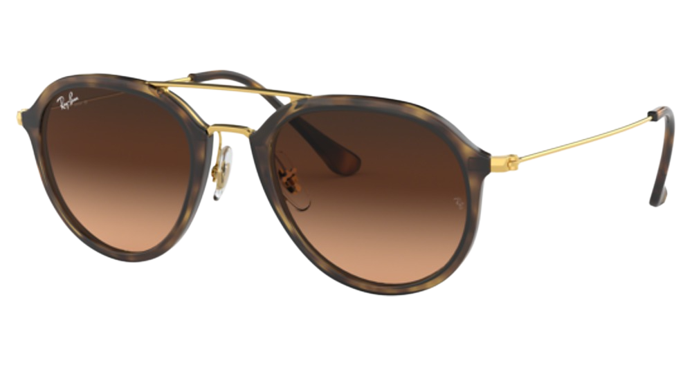 Ray-Ban RB4253 aviator sunglasses in Light Havana/Pink Gradient Brown