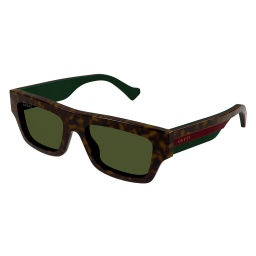 Gucci GG1301S rectangle sunglasses in Havana/Green