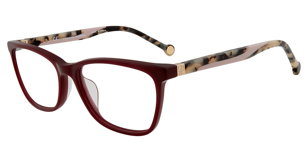 Carolina Herrera VHE771K cateye eyeglasses in Burgundy 9 Fdy