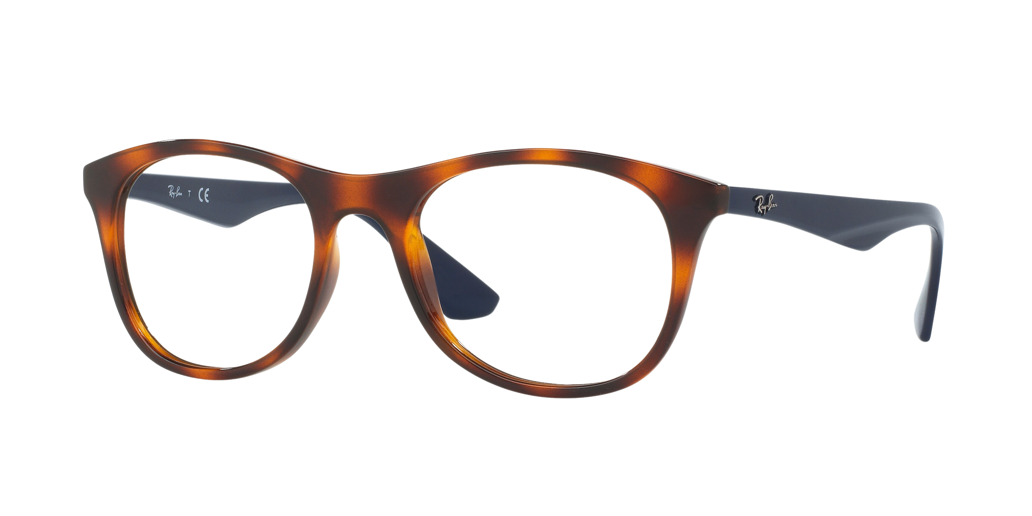Ray-Ban RX7085 rectangle eyeglasses in Light Havana