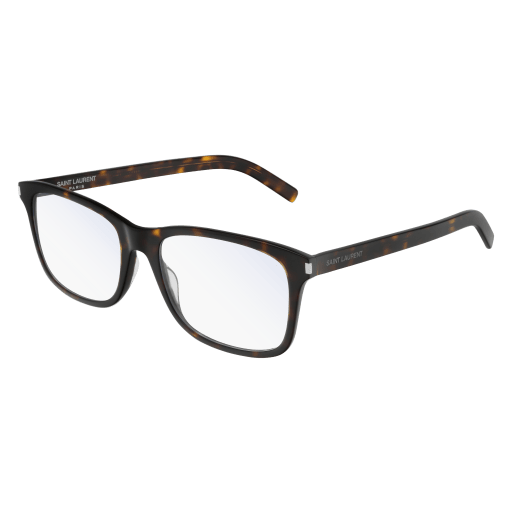 Saint Laurent SL 288 SLIM square eyeglasses in Havana Havana Transparent