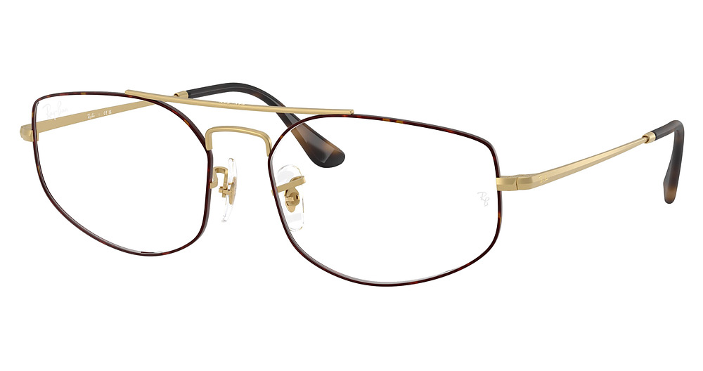Ray-Ban RX6545 EXPLORER 5 aviator eyeglasses in Matte Havana on Matte Ar