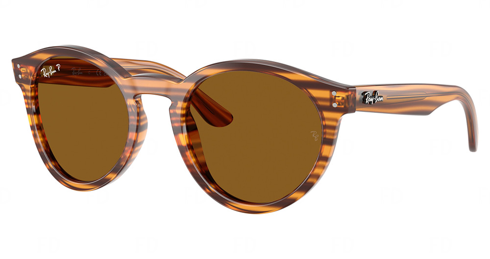 Ray-Ban RBR0505S sunglasses in Striped Havana/Dark Brown Polarized