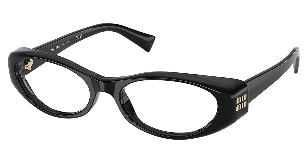Miu Miu MU 03ZVF round eyeglasses in Black