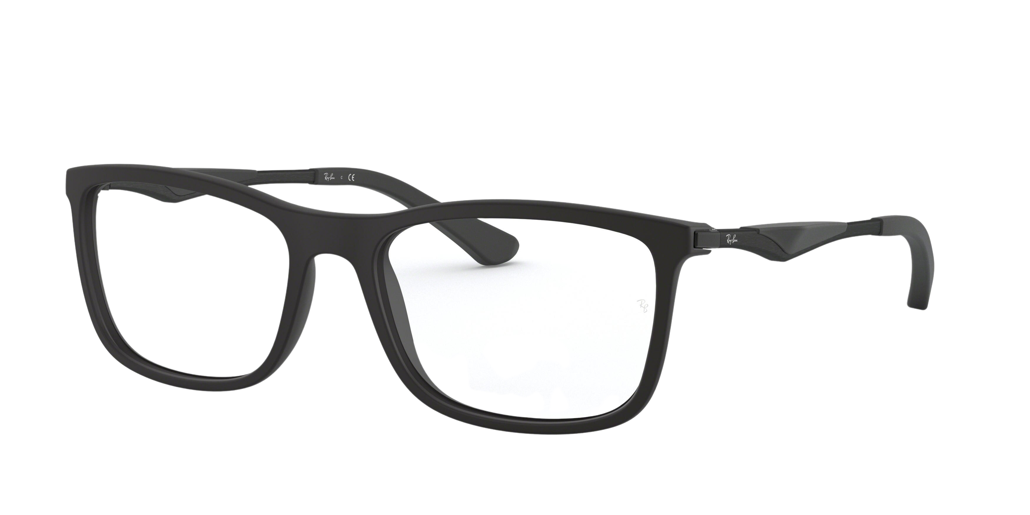 Ray-Ban RX7029 square eyeglasses in Matte Black