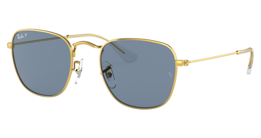 Ray-Ban RJ9557S JUNIOR FRANK round sunglasses in Legend Gold/Dark Blue Polarized