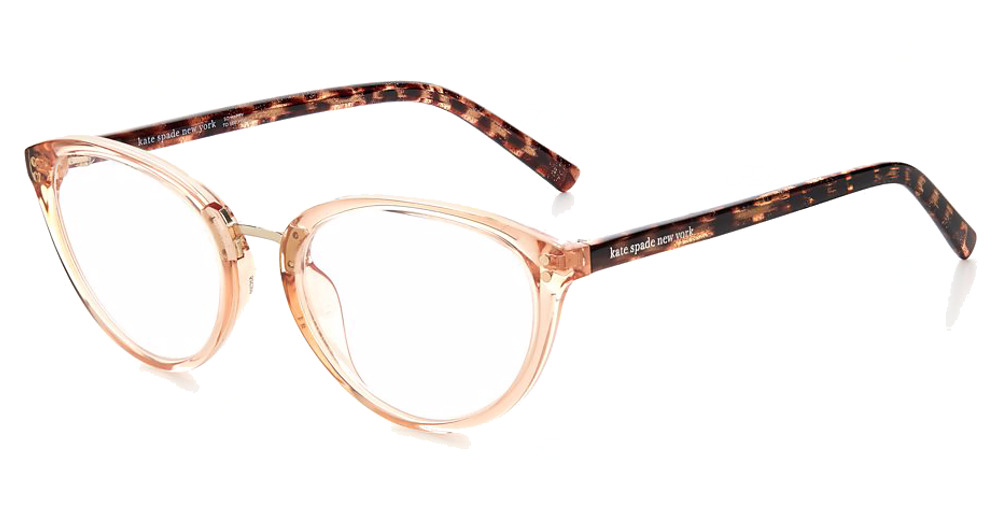 Kate Spade EMILIA/BB rectangle eyeglasses in Crysbeige/Blue Absorber
