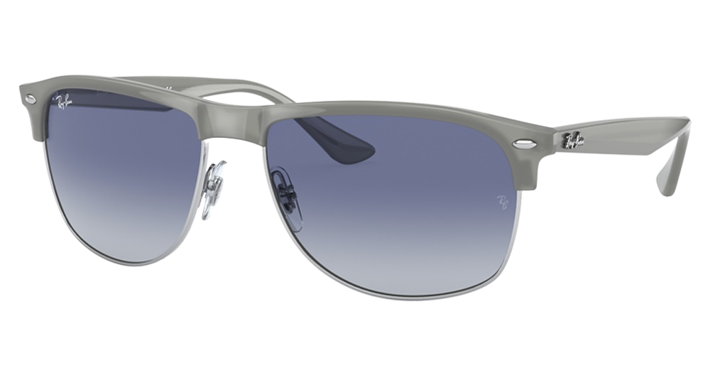 Ray-Ban RB4342 rectangle sunglasses in Opal Grey/Grey Gradient Dark Blue