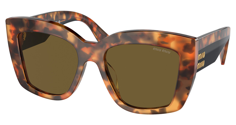 Miu Miu MU 04WS cateye sunglasses in Havana Honey/Dark Brown
