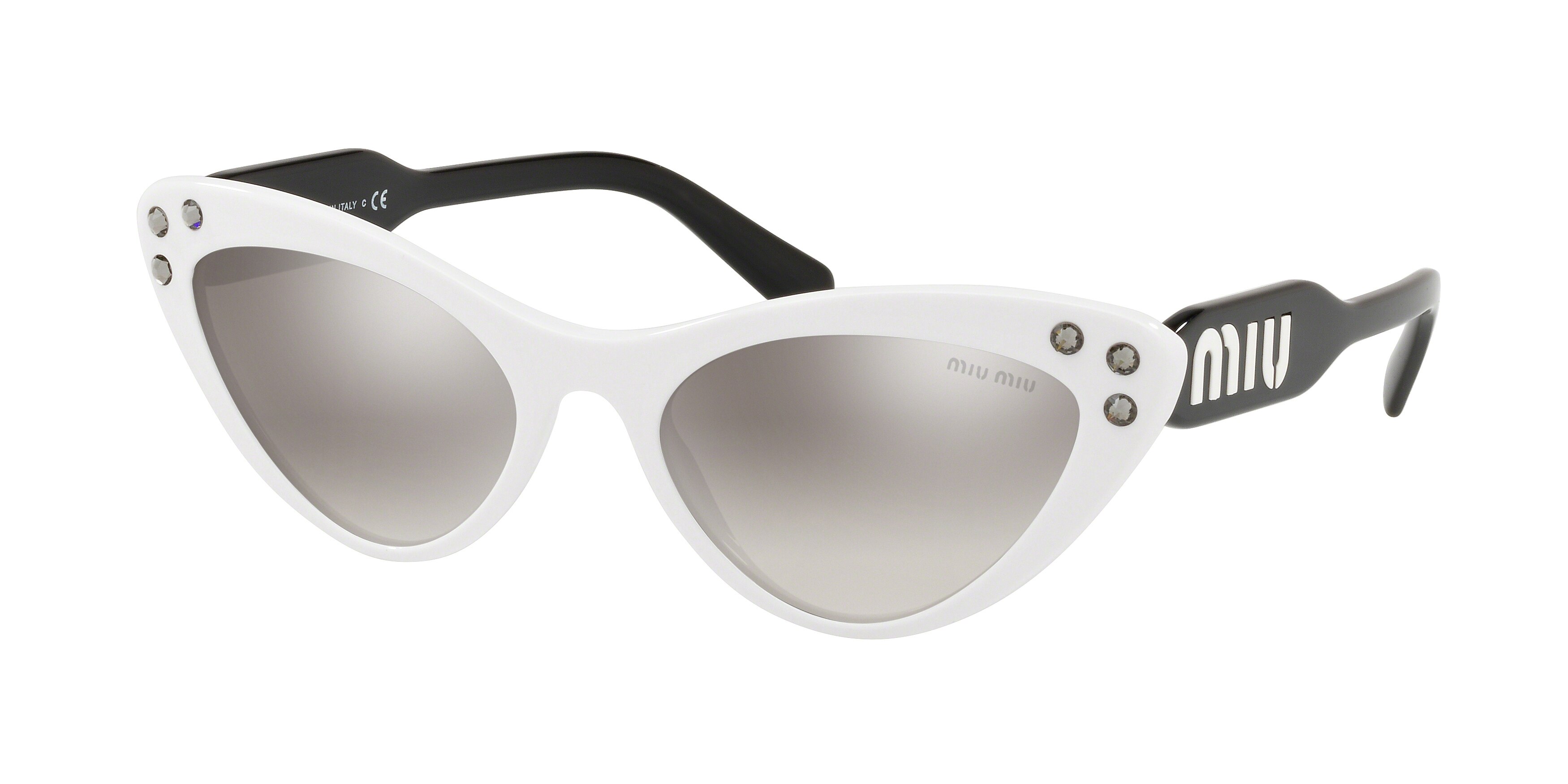 Miu Miu MU 05TS cateye sunglasses in White