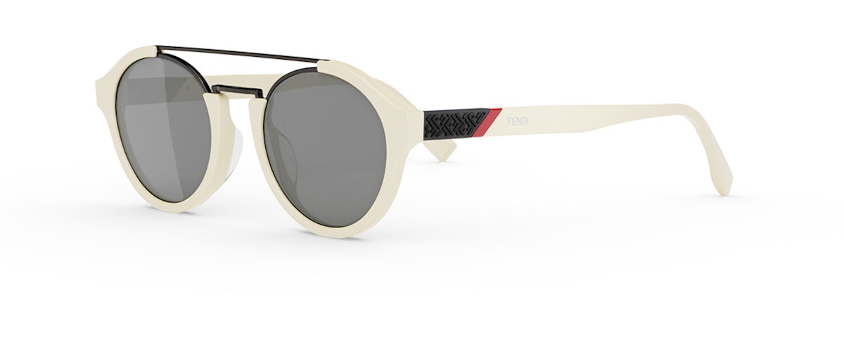 Shiny Solid Ivory, Lenses Silver