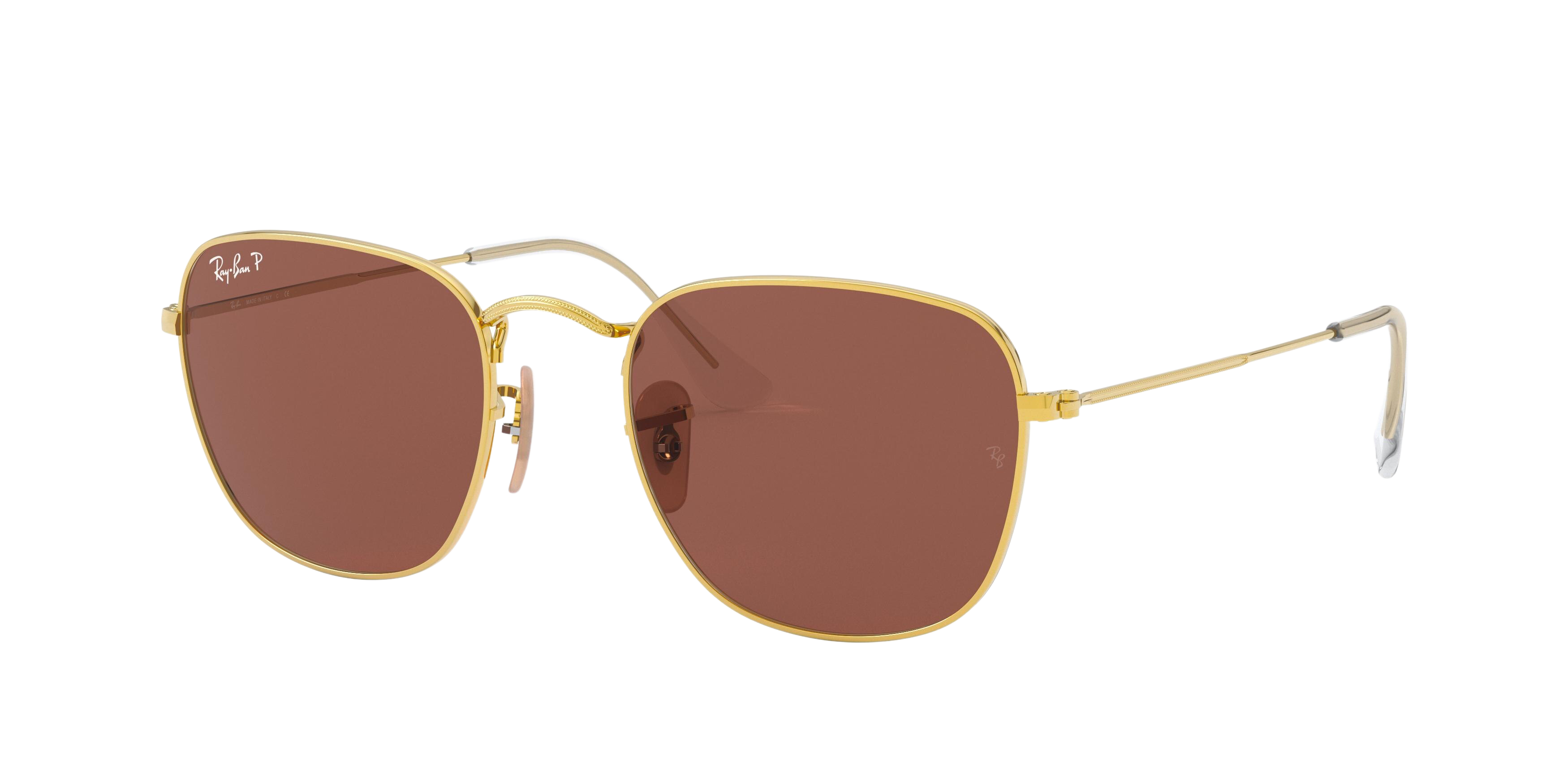 Ray-Ban RB3857 round sunglasses in Gold Legend