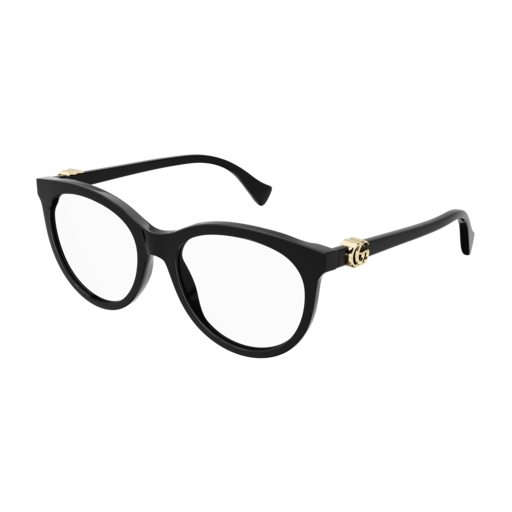 Gucci GG1074O round eyeglasses in Black Black Transparent