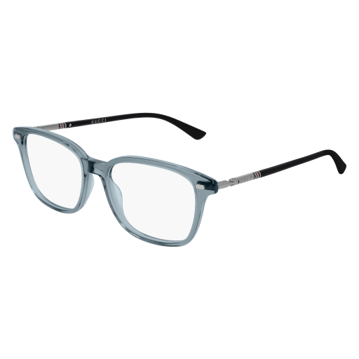 Gucci GG0520O round eyeglasses in Grey Ruthenium Transparent