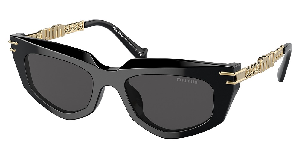 Miu Miu MU 12WS cateye sunglasses in Black/Dark Grey