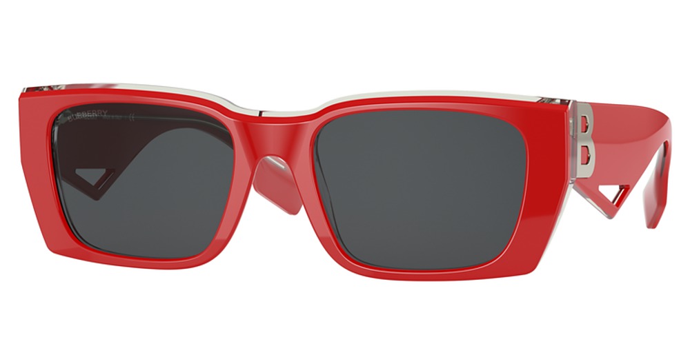 TOP RED ON TRANSPARENT / DARK GREY