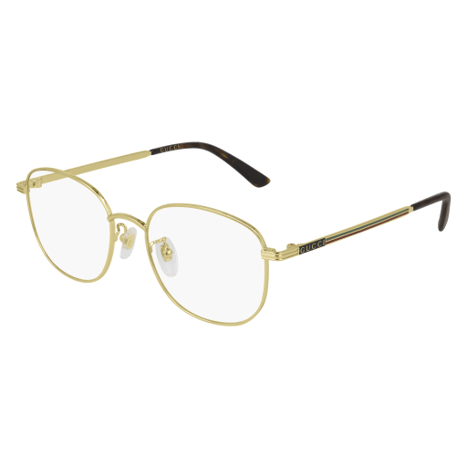 Gucci GG0838OK round eyeglasses in Gold Gold Transparent